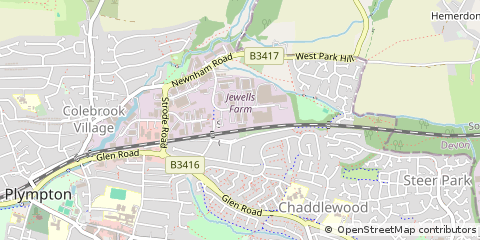 Map of Plymouth, Devon