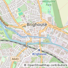 Map of Brighouse, West Yorkshire