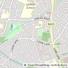 Map of Solihull, West Midlands