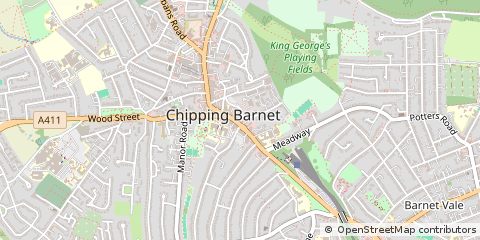 Map of Barnet, Herts