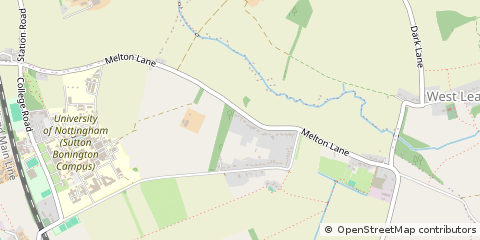 Map of Loughborough, Leicestershire