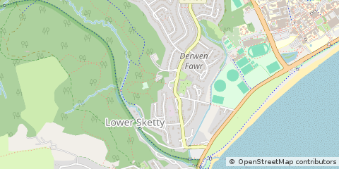 Map of Swansea, West Glamorgan