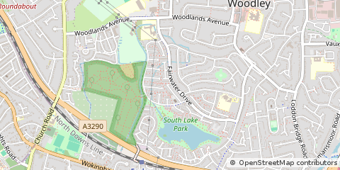 Map of Woodley, Berkshire