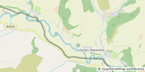 Map of Knighton, Powys