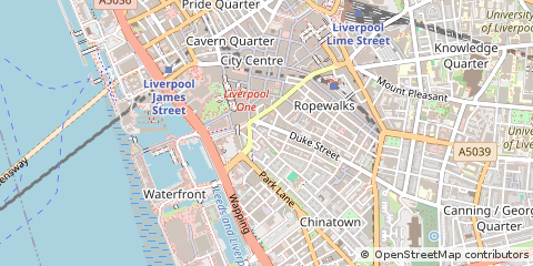 Map of Liverpool, Merseyside