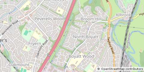 Map of Eastleigh, Hampshire