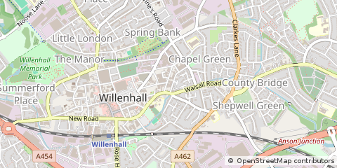Map of Willenhall, West Midlands