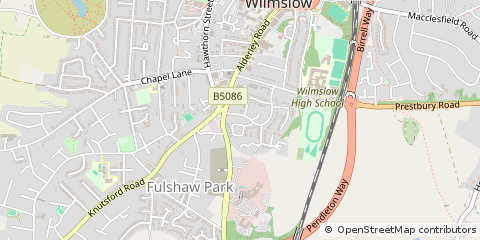 Map of Wilmslow, Cheshire