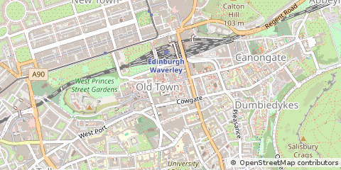 Map of Midlothian