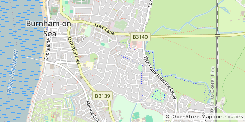 Map of Burnham-on-SEA, Somerset