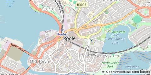 Map of Poole, Dorset