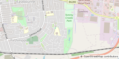 Map of Darlington, County Durham