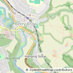 Map of Huddersfield, West Yorkshire