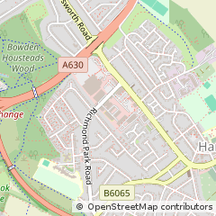 Map of Sheffield, South Yorkshire