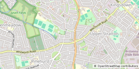 Map of Swindon, Wilts