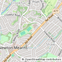 Map of Newton Mearns, Glasgow