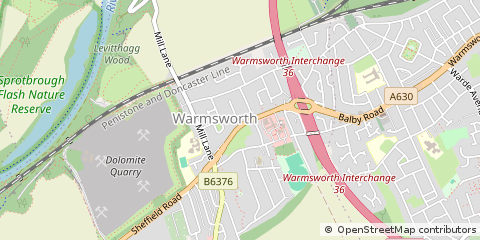 Map of South Yorkshire