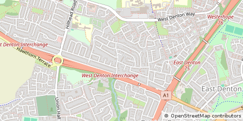 Map of Newcastle Upon Tyne, Tyne and Wear