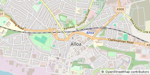 Map of Alloa, Clackmannanshire