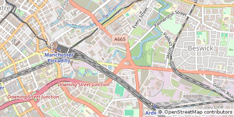 Map of Manchester, West Midlands