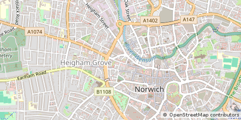Map of Norwich, Norfolk