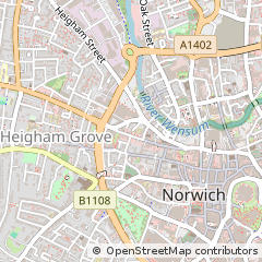 Map of Norwich, Norfolk