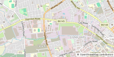 Map of Bradford, West Yorkshire