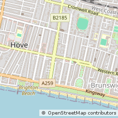 Map of Hove, East Sussex