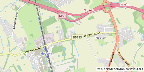 Map of Hooton, Cheshire