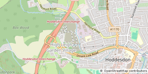 Map of Hoddesdon