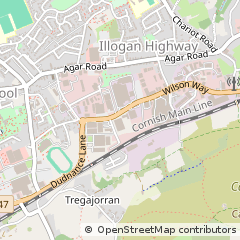 Map of Redruth, Cornwall