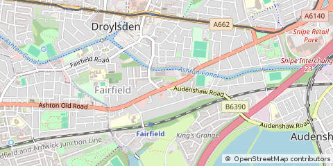 Map of Audenshaw, Manchester