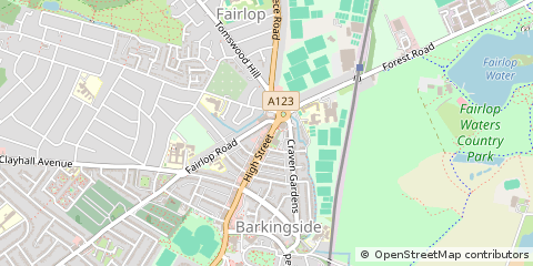 Map of Ilford, Essex