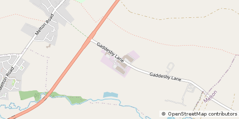 Map of Rearsby, Leicester