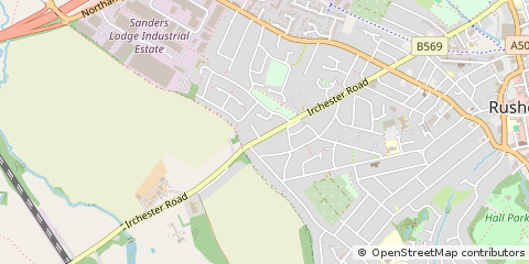 Map of Rushden, Northamptonshire