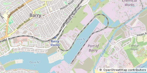 Map of Port of Barry, Vale of Glamorgan