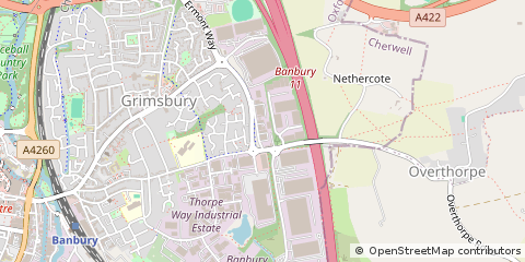Map of Banbury, Oxfordshire