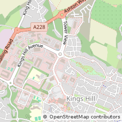 Map of West Malling, Kent