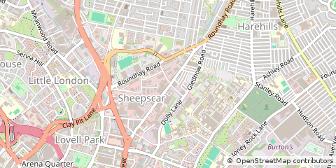 Map of Leeds, West Yorkshire