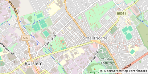 Map of Stoke-on-Trent, Staffordshire