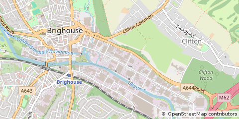 Map of Brighouse, West Yorkshire