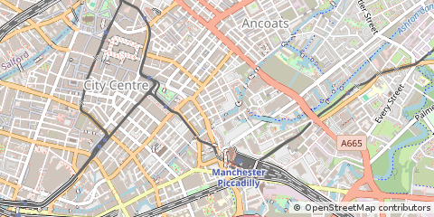 Map of Manchester, Greater Manchester