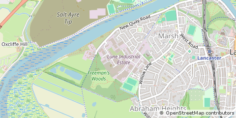 Map of Lancaster, Lancashire