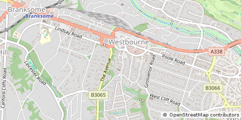 Map of Bournemouth, Dorset