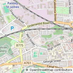 Map of Paisley, Renfrewshire