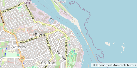 Map of Blyth, Northumberland