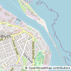 Map of Blyth, Northumberland