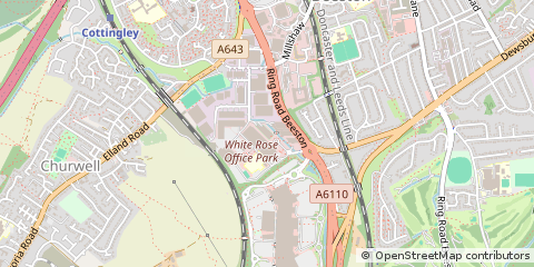 Map of Leeds, West Yorkshire