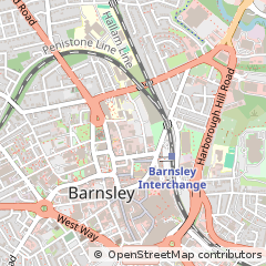 Map of Barnsley, South Yorkshire