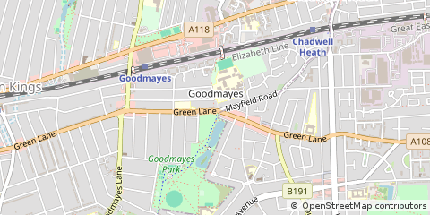 Map of Ilford, Essex
